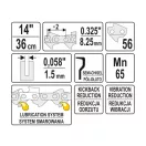 YATO Lanț pentru drujbă 13" 0,325" 1,5 mm 56 de zale