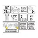 YATO Lanț pentru drujbă 15" 0,325" 1,5 mm 64 de dinți