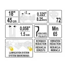 YATO Lanț de drujbă 18" 0,325" 1,5 mm 72 de zale
