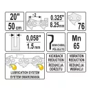 YATO Lanț pentru motofierăstrău 20" 0,325" 1,5 mm 76 de ochiuri
