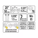 YATO Lanț pentru motofierăstrău 20" 0,325" 1,5 mm 76 de ochiuri