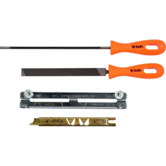   YATO Set de șmirghel manual pentru lanț 4 piese 3/8" 0,325" 4,5 mm