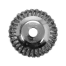 YATO Perie circulară torsadă cu unghi 150 x 25,4 mm pentru cositoare și trimmer de gazon