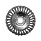 YATO Perie circulară torsadă cu unghi 150 x 25,4 mm pentru cositoare și trimmer de gazon