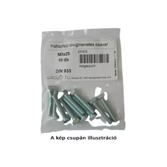 Șurub cu cap hexagonal DIN 933 galvanizat M12x80 (8 buc)