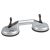 VOREL Clema placa de sticla dubla aluminiu 2 x 115 mm 70 kg