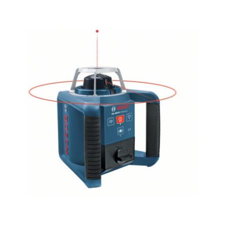 Laser rotativ BOSCH GRL 300 HV + LR 1 receptor laser + RC 1 telecomandă + suport WM 4