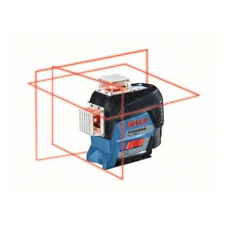 Laser de linie BOSCH GLL 3-80 C (1 x baterie de 2,0 Ah) + Suport BM 1 + Receptor laser LR 7 + L-Boxx 136