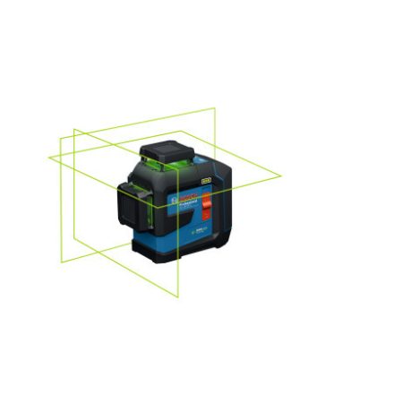 BOSCH Laser cu linii încrucișate verde GLL 80-33CG în valiză (1 x acumulator 3,0 Ah + cablu USB-C) IP65