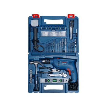BOSCH Burghiu cu impact GSB 600 + set accesorii 100 piese în carcasă / 600 W