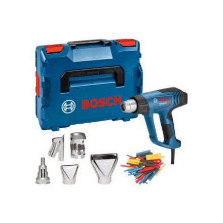 BOSCH Pistol cu aer cald cu afișaj LCD GHG 23-66 în cutie L-BOXX + set duze / 2300 W