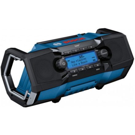 Radio digital BOSCH GB 18V-2 SC în cutie de carton (DAB+, Bluetooth, FM și AUX) IP 54