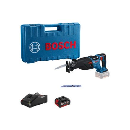 Ferăstrău alternativ cu acumulator BOSCH GSA 185-LI în carcasă (1 x baterie de 5,0 Ah + încărcător rapid)