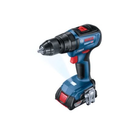 BOSCH Mașină de găurit cu percuție cu acumulator GSB 18V-50 în carcasă L (2 x 2,0 Ah baterie + încărcător)
