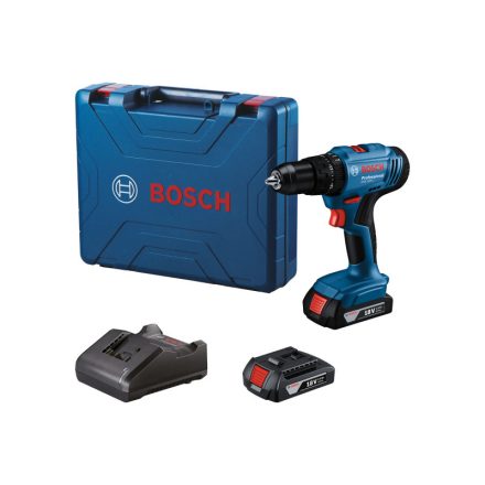BOSCH Mașină de găurit cu percuție cu acumulator GSB 183-LI în carcasă (2 baterii de 2,0 Ah + încărcător)