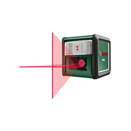 Laser de nivelare a liniilor transversale BOSCH Quigo III într-o cutie metalică