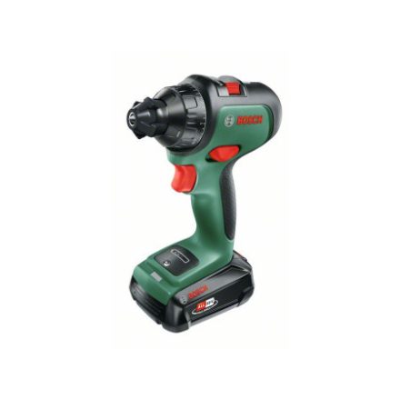 Mașină de găurit cu acumulator BOSCH AdvancedDrill 18 + adaptor pentru mandrină în carcasă (1 x baterie de 2,5 Ah + încărcător)