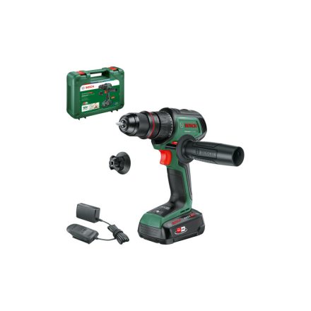 Burghiu cu acumulator BOSCH AdvancedDrill 18V-80 în carcasă Quicksnap 78 Nm (1 x baterie de 2,5 Ah + încărcător