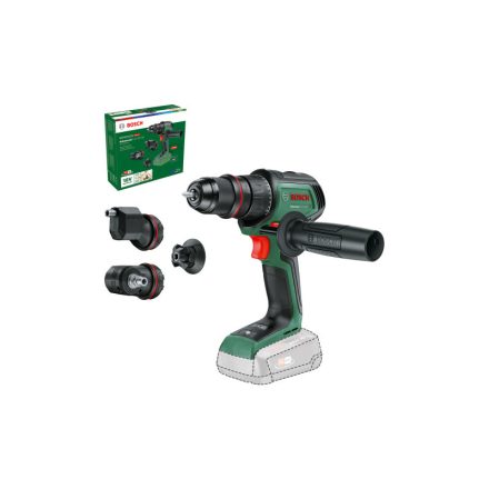 BOSCH mașină de găurit cu acumulator AdvancedDrill 18V-80 Quicksnap + adaptoare 78 Nm (fără baterie și încărcător)