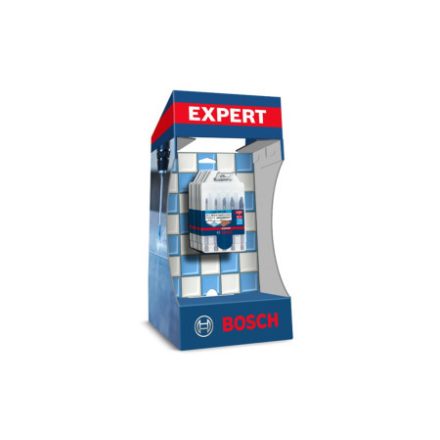 BOSCH EXPERT HEX-9 Set de burghie pentru gresie 5 piese (6 bucăți) în afișaj expus pe tejghea
