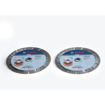 BOSCH Set de discuri de taiere diamantate 230 x 2,6 x 10 x 22,2 mm segmentate Multi Material (2 buc)