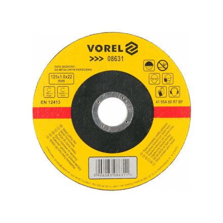 VOREL Disc de tăiere pentru metal 125 x 1,0 x 22,2 mm