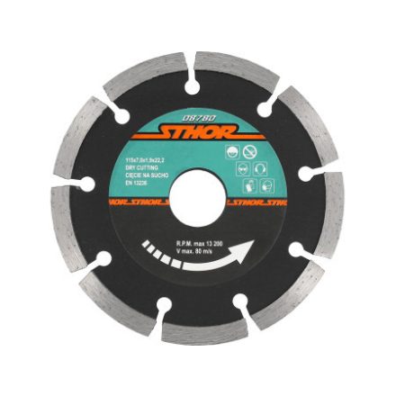 STHOR Disc de tăiere cu diamant 115 x 1,9 x 7,0 x 22,2 mm segmentat