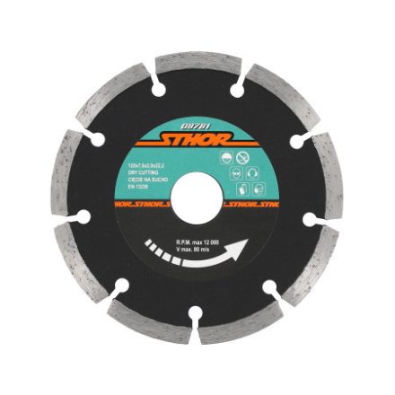 STHOR Disc de tăiere cu diamant 125 x 2,0 x 7,0 x 22,2 mm segmentat