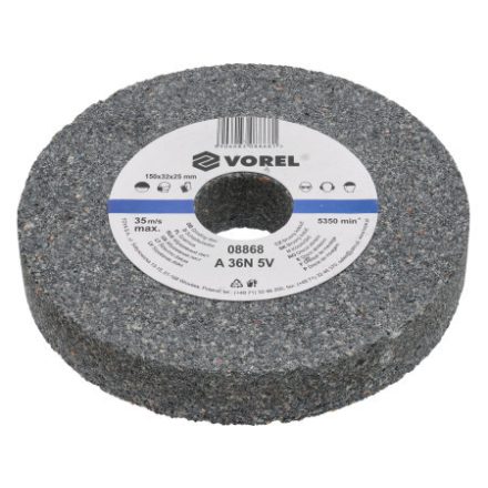 VOREL Disc de șlefuit 150 x 32 x 25 mm granulație grosieră
