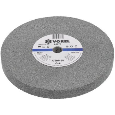 VOREL Disc abraziv granulație fină 200 x 16 x 20 mm