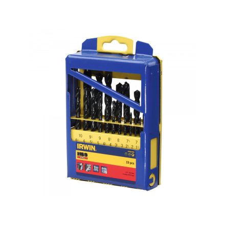 Set de burghie IRWIN 19 piese HSS PRO cilindric (1-10 mm)