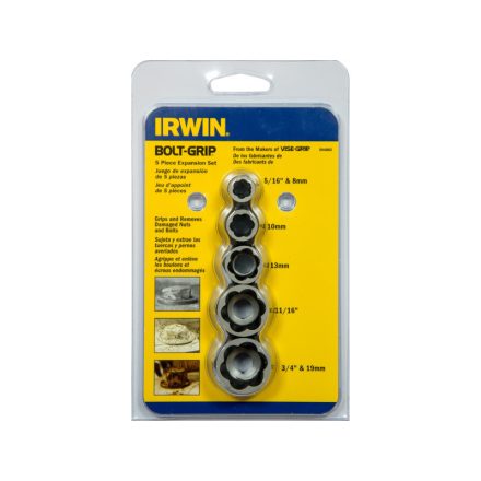 IRWIN Bolt-Grip Kit de îndepărtare a capului șurubului spart 5 bucăți