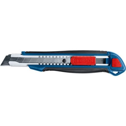 BOSCH Cuțit cu lamă retractabilă de 18 mm cu blocare automată, mâner din cauciuc