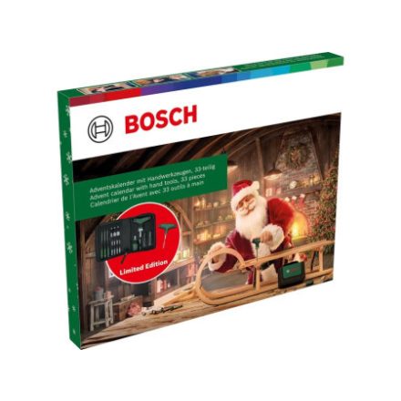 BOSCH Set Calendariu de Advent cu 33 de piese de unelte și geantă de transport