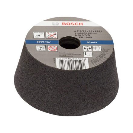 Disc abraziv conic BOSCH pentru polizor unghiular mare 110/90 x 55 x 22,2 mm / P36
