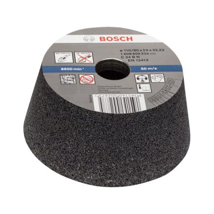 Disc abraziv conic BOSCH pentru polizor unghiular mare 110/90 x 55 x 22,2 mm / P24