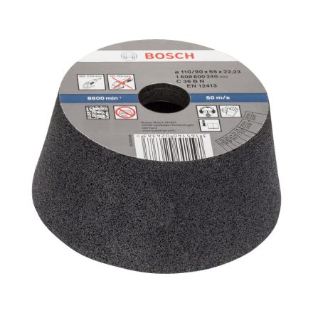 Disc abraziv conic BOSCH pentru polizor unghiular mare 110/90 x 55 x 22,2 mm / P30
