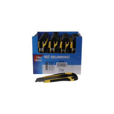 Cuțit cu lamă spargibilă cu șină metalică de 18 mm, într-o cutie de prezentare