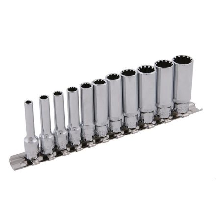 Set chei tubulare 12 unghiuri 12 bucăți 1/4" 4-13 mm CrV