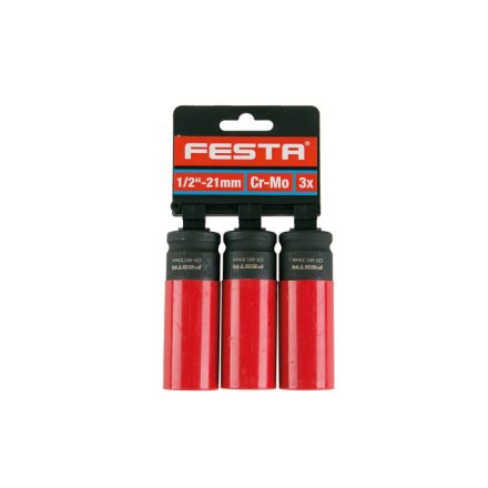FESTA Cheie tubulară pentru jantă din aliaj 1/2" 21 mm (3 buc)