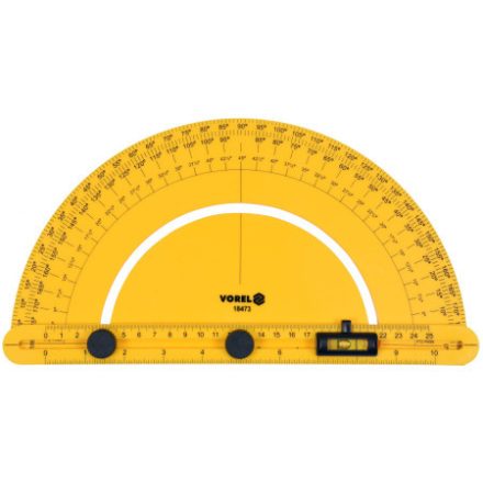 VOREL Protractor cu nivel cu bulă de aer 250 mm ABS