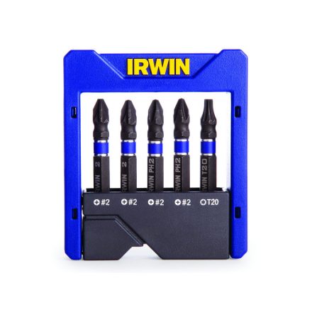 Set vârfuri IRWIN Impact Pro Bit 5 părți 100 mm (2 x PZ2 + 2 x PH2 + TX20)