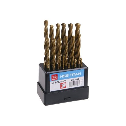 Set de burghie cu șuruburi 19 părți 1,0-10,0 mm HSS