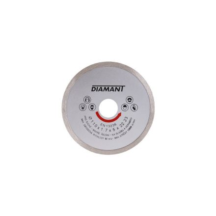 DIAMANT Disc de tăiere cu diamant 110 x 1,7 x 5,0 x 22,2 mm continuu