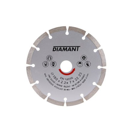 DIAMANT Disc de tăiere cu diamant 150 x 2,2 x 7,0 x 22,2 mm segmentat