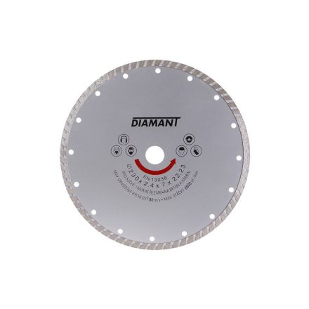 DIAMANT Disc de tăiere cu diamant 230 x 2,4 x 7,0 x 22,2 mm turbo