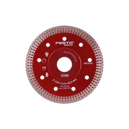 Disc de tăiere cu diamant FESTA 115 x 1,4 x 22,2 mm turbo