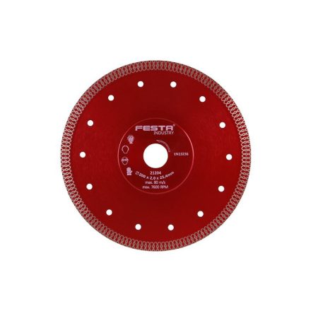 Disc de tăiere cu diamant FESTA 200 x 2,0 x 22,2 mm turbo