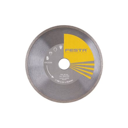 Disc de tăiere cu diamant FESTA 180 x 2,4 x 25,4 mm continuu