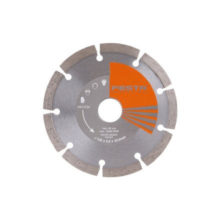 Disc de tăiere cu diamant FESTA 125 x 2,2 x 22,2 mm segmentat